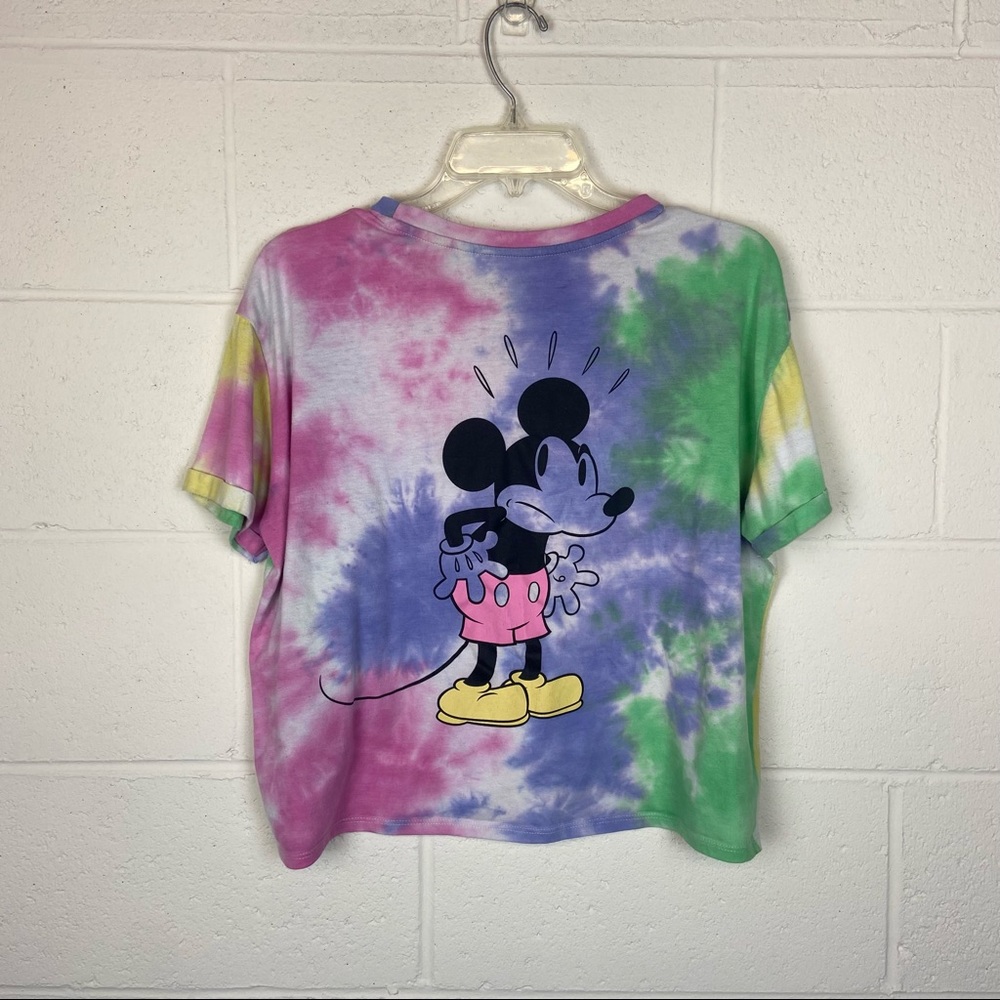 ❗️Juniors Disney Cropped Tye Dye Top - Picture 1 of 7
